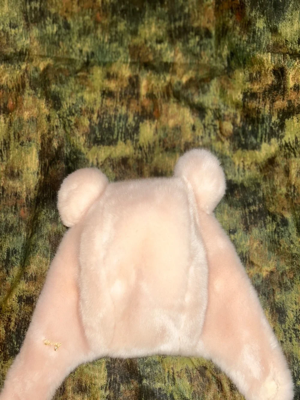 LIVLY Pink Faux Fur Warm Plush Bear Ears Premium Winter Trapper Hat Sz. 6-12m